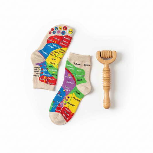 Reflexology Socks with Massage Tool (One Set)